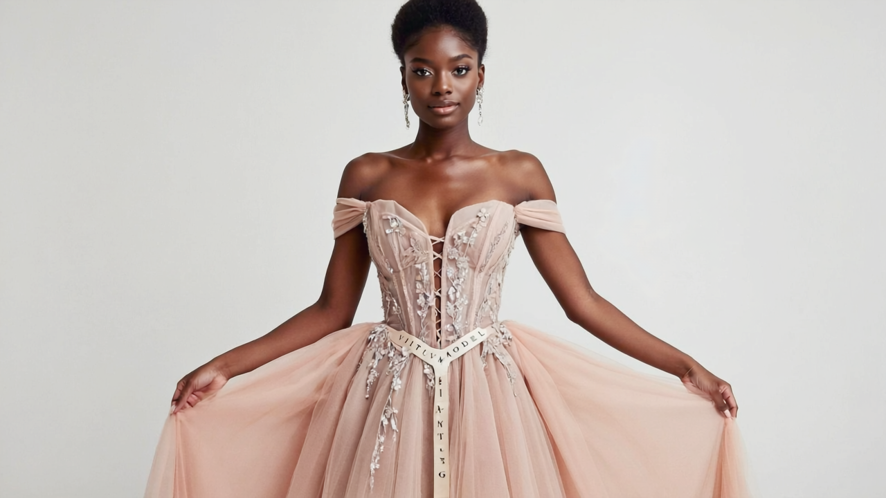 AI Model in futuristic dress